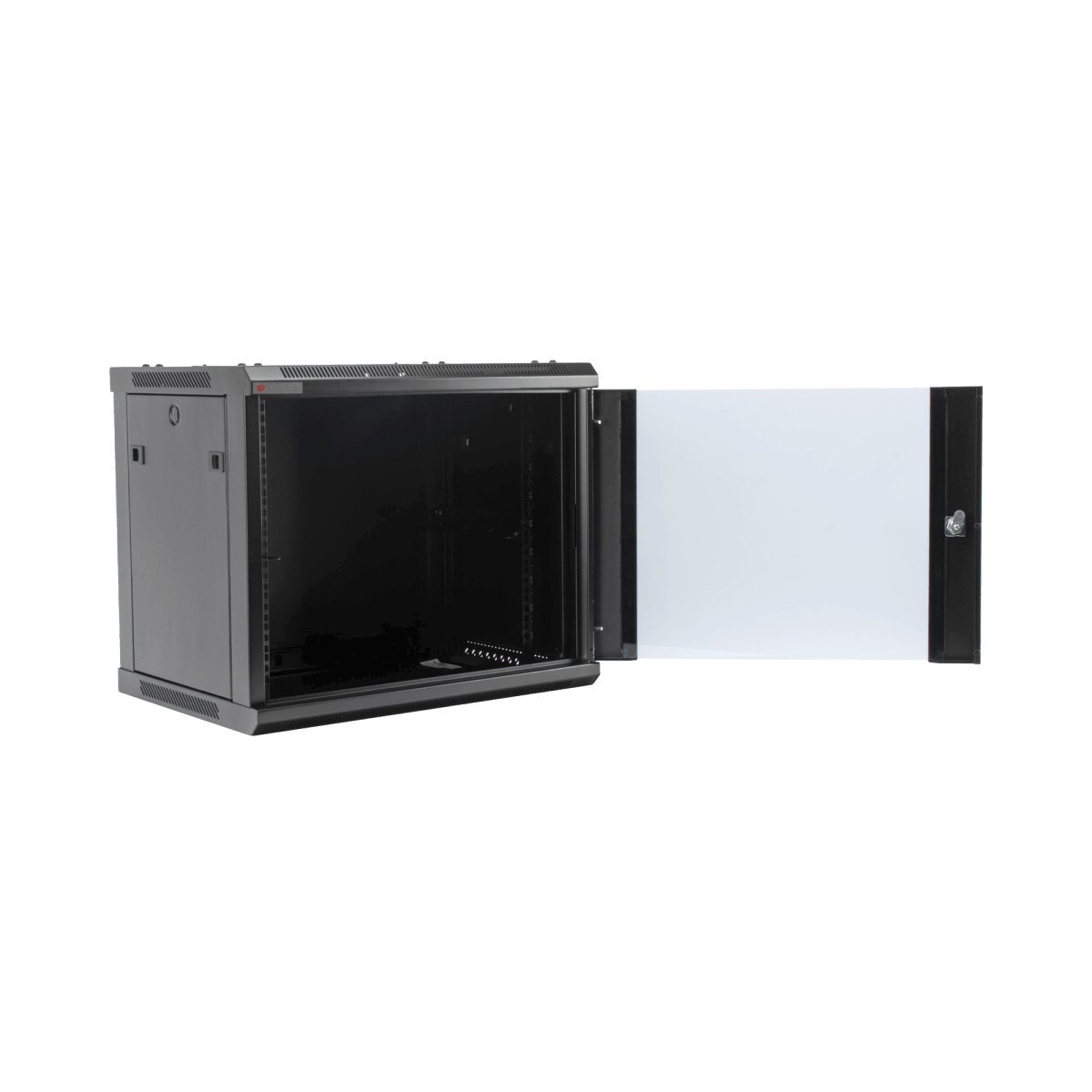 Racks CerradosPRECISIONPSTC-09-645-BDGGabinete Rack 19 Pulgadas 9UR Puerta Cristal Templado 450mm Profundidad Negro PRECISION PSTC - 09 - 645 - BDG - SILYMX