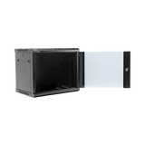 Racks CerradosPRECISIONPSTC-09-645-BDGGabinete Rack 19 Pulgadas 9UR Puerta Cristal Templado 450mm Profundidad Negro PRECISION PSTC - 09 - 645 - BDG - SILYMX