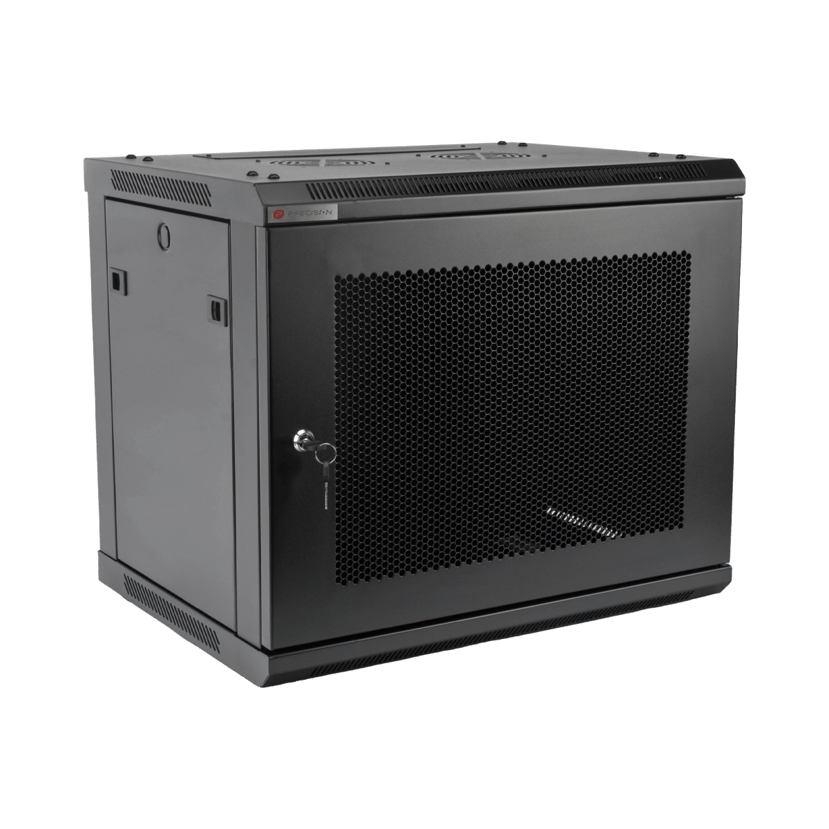 Racks CerradosPRECISIONPSTC-09-645BDPGabinete Rack 19in 9UR Puerta Perforada 450mm Negro PRECISION PSTC - 09 - 645BDP - SILYMX