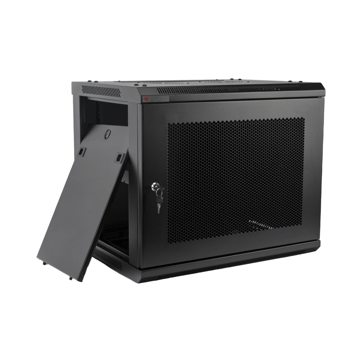 Racks CerradosPRECISIONPSTC-09-645BDPGabinete Rack 19in 9UR Puerta Perforada 450mm Negro PRECISION PSTC - 09 - 645BDP - SILYMX