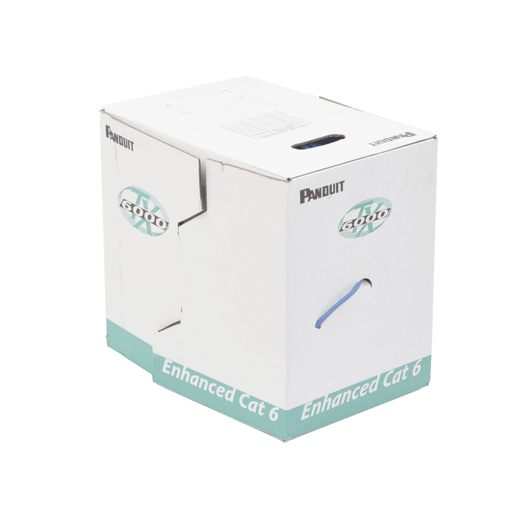 Cables Categoria 6PANDUITPUR6004BU-MEBobina Cable UTP Cat6 Mejorado 305m (1000ft) Cobre 23AWG CMR Riser Azul TX6000 Panduit PUR6004BU - ME - SILYMX
