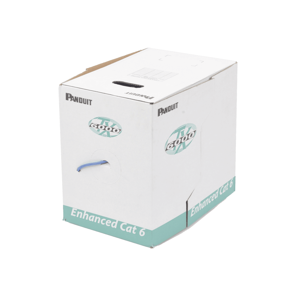 Cables Categoria 6PANDUITPUR6004BU-MEBobina Cable UTP Cat6 Mejorado 305m (1000ft) Cobre 23AWG CMR Riser Azul TX6000 Panduit PUR6004BU - ME - SILYMX