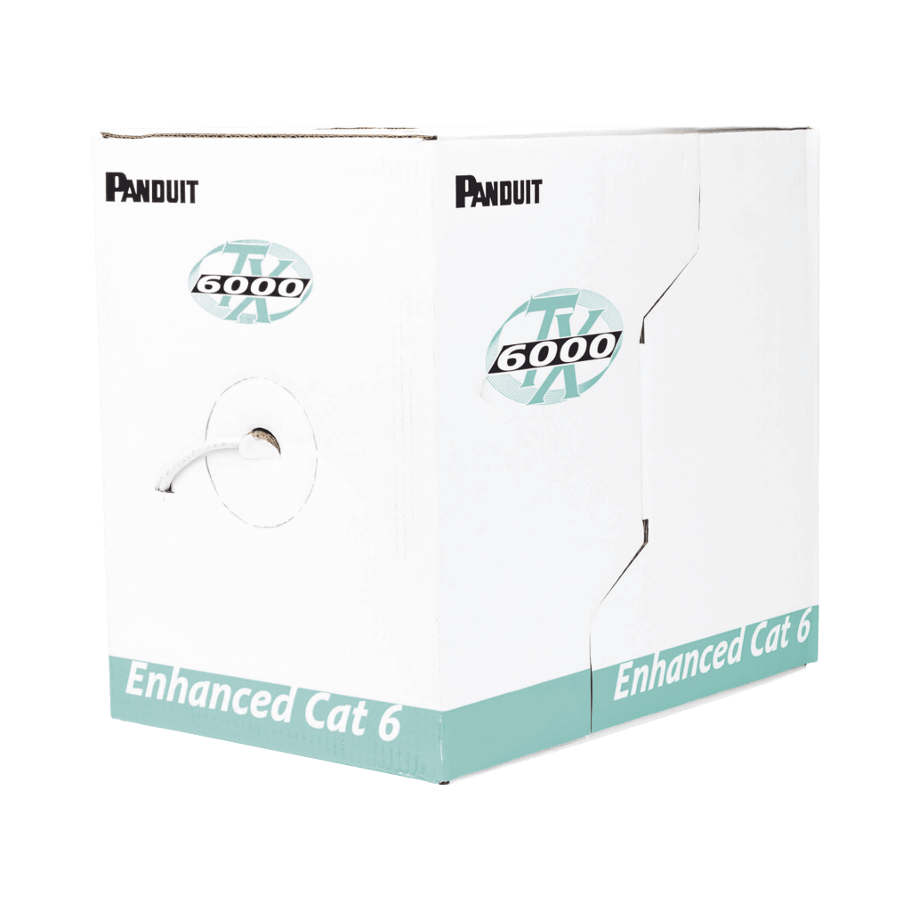 Cables Categoria 6PANDUITPUR6004IG-MEBobina Cable UTP 305m (1000ft) Cat6 Mejorado Cobre 23AWG CMR Gris Panduit PUR6004IG - ME - SILYMX