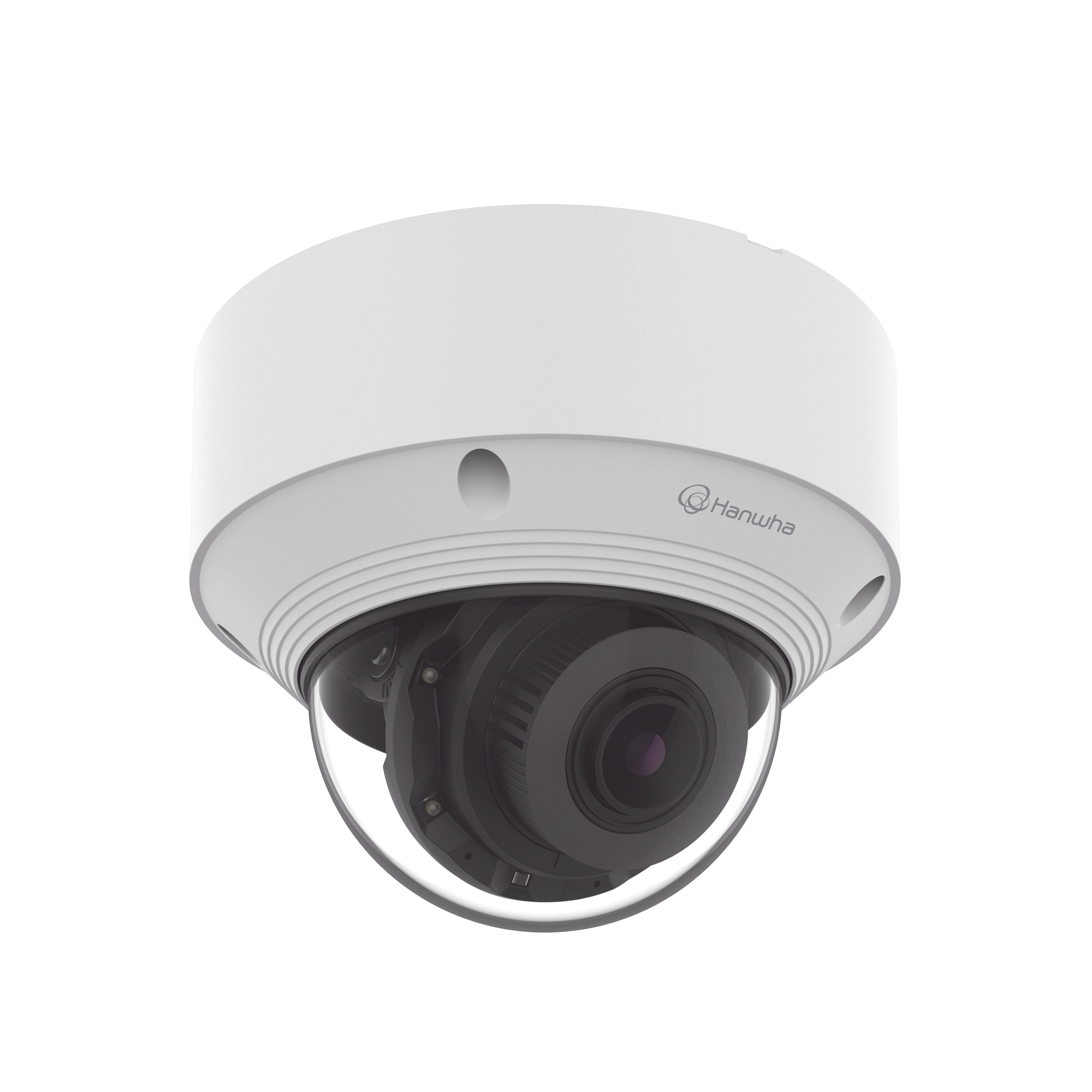Cámara IP Tipo domo Antivandálica 5 Megapíxel / Lente Varifocal 3.2 - 10mm / IR 30M / WDR 120db / IP66 / H.265 & WiseStream / Inteligencia Artificial Deteccion de Personas y vehiculos HANWHA VISION - Imagen 2