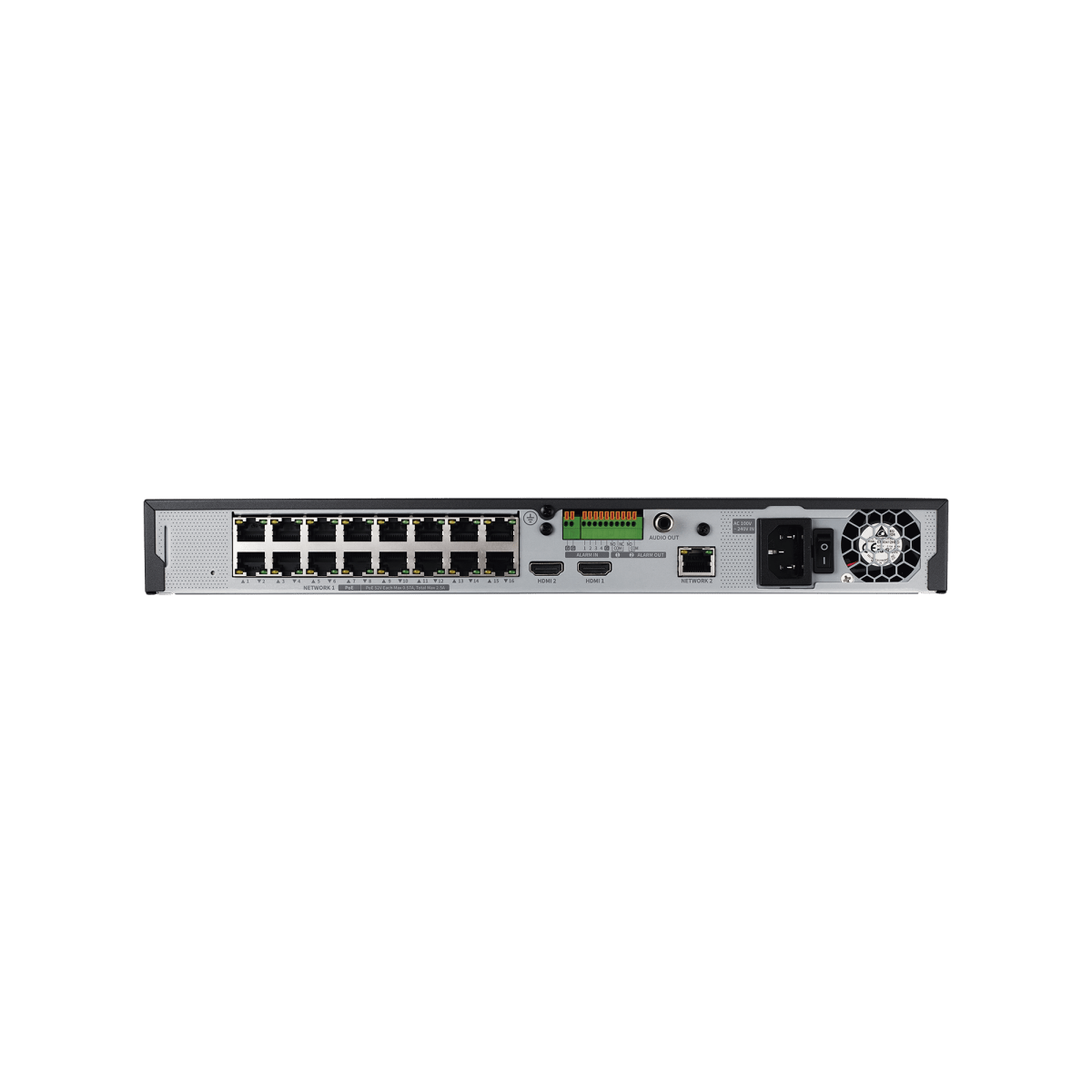 NVRs Network Video RecordersHANWHA VISIONQRN-1630SNVR 16 Canales IP 8MP 4K H.265+ 16 Puertos PoE 128Mbps P2P Wisenet Hanwha Vision QRN - 1630S - SILYMX