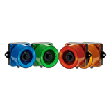 Combinacion de baliza LED color Azul y sirena electrónica de 31 tonos resistente a la intemperie de volumen máx. 123 dB a 12-24 VCD QLIGHT - Imagen 2