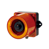 Combinacion de baliza LED color Ámbar y sirena electrónica de 31 tonos resistente a la intemperie de volumen máx. 123 dB a 110-220 VCA QLIGHT - Imagen 1