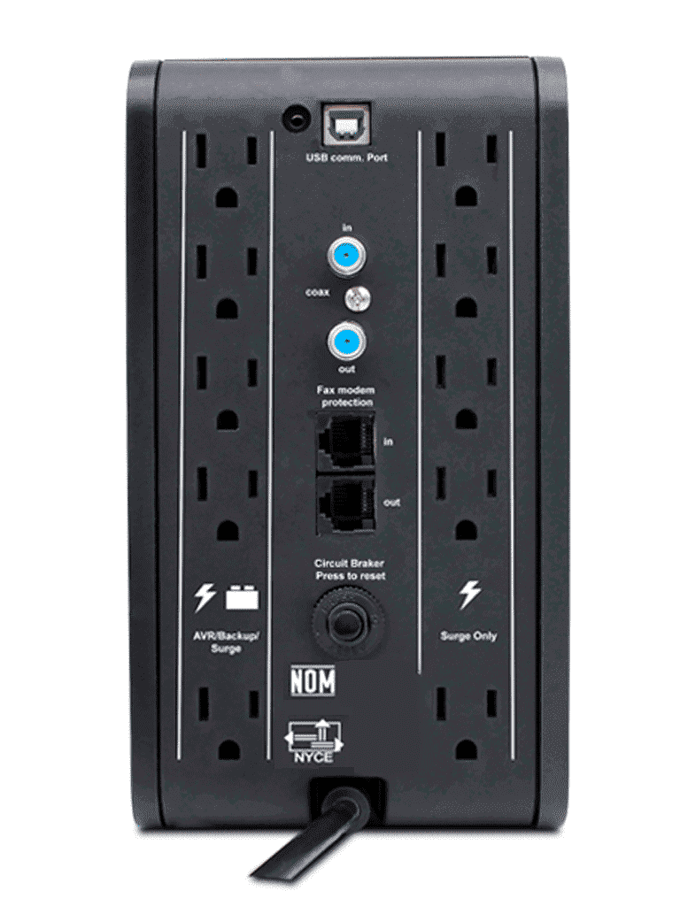 No break UPSCDPR-SMART1510No - Break UPS Interactivo 1500VA 900W Pantalla LCD AVR USB RS - 232 10 Salidas NEMA CDP R - SMART1510 - SILYMX
