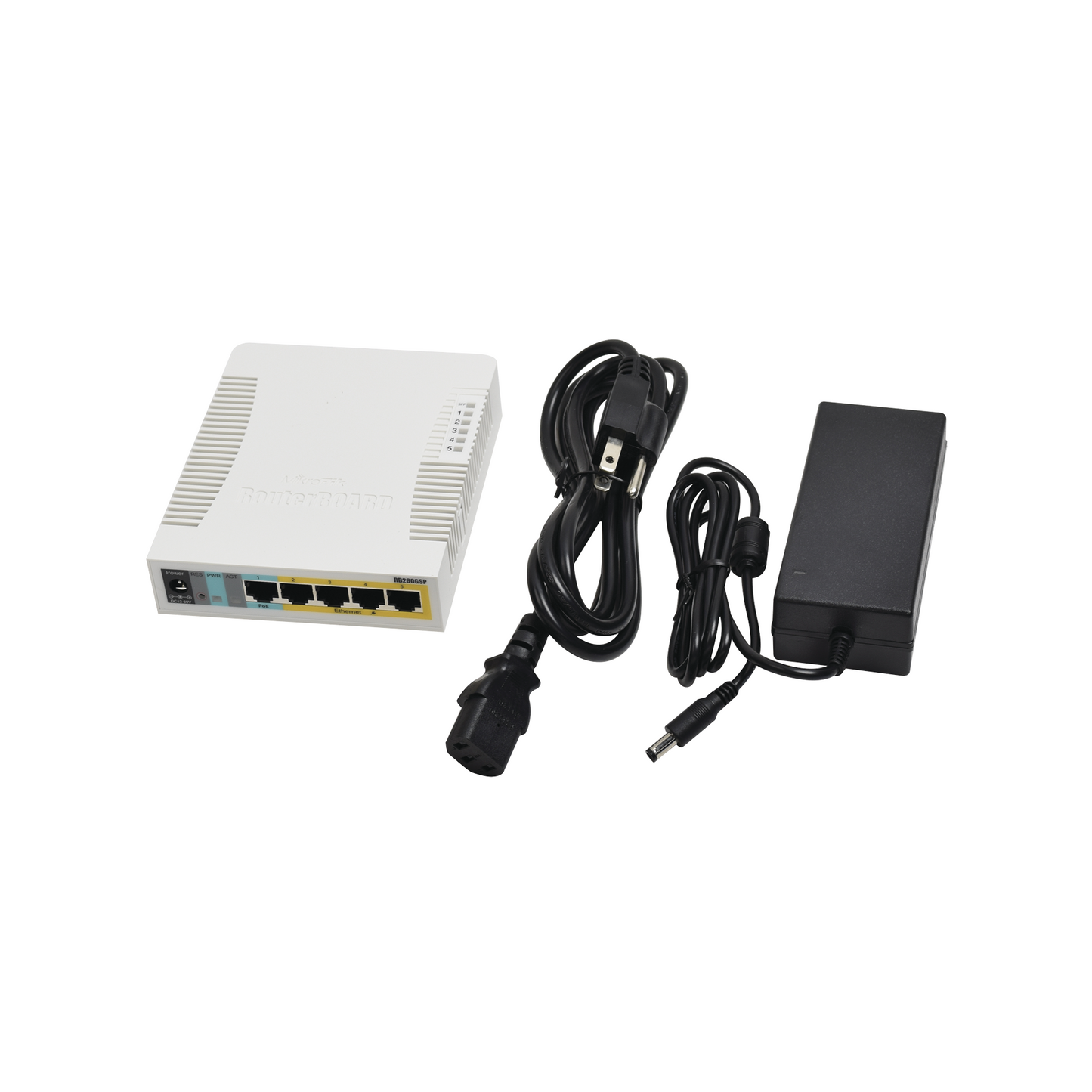 (RB260GSP) Switch Mikrotik 5 puertos PoE (Pasivo) (1in/4out) Gigabit Ethernet y 1 SFP - Imagen 4