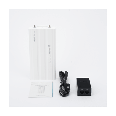 Enlace PtP y PtMPRUIJIERG-AIRMETRO550G-BEstación Base Conectorizada PtP Multipunto 32 Clientes Botón Auto - Emparejamiento Enlaces Inalámbricos WISP CCTV 867 Mbps Ruijie RG - AIRMETRO550G - B - SILYMX