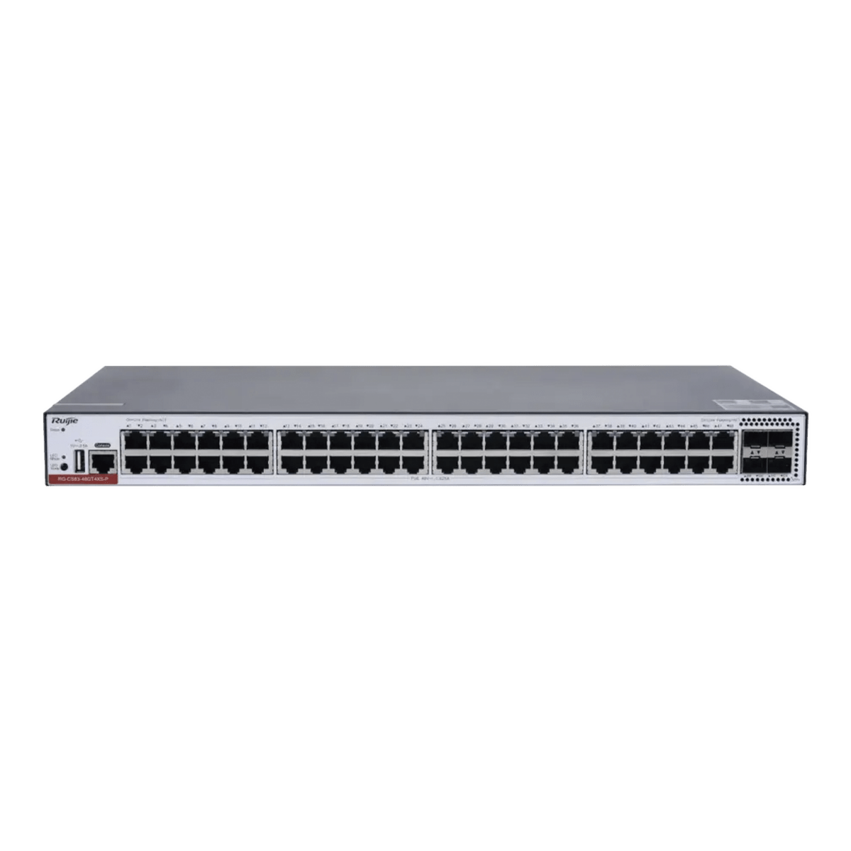 SwitchesRUIJIERG-CS83-48GT4XS-PDSwitch Administrable Capa 3 PoE+ 48 Puertos Gigabit 1480W 4 SFP+ 10Gb Ruijie RG - CS83 - 48GT4XS - PD - SILYMX