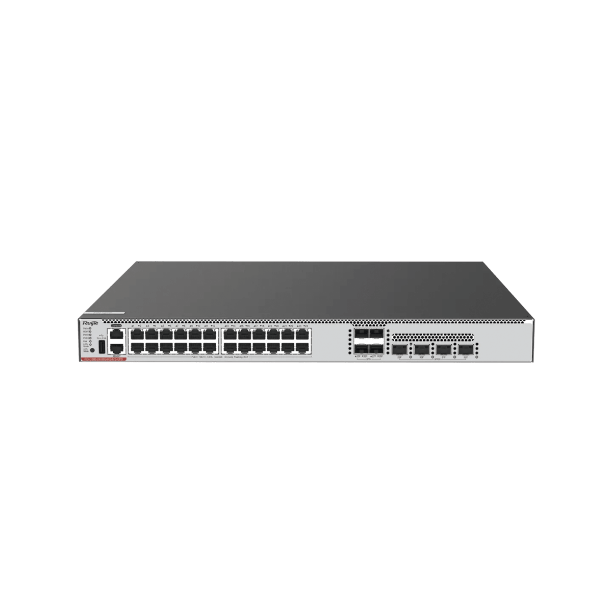 Switches PoERUIJIERG-CS86-24XMG4XS4VS-UPDSwitch Core 24 Puertos PoE 802.3bt Hi - PoE 90W Capa 3 Multi - Gigabit 10G 25G Ruijie RG - CS86 - 24XMG4XS4VS - UPD - SILYMX