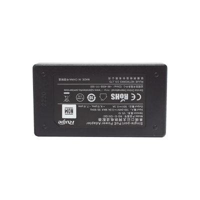 Inyectores PoERUIJIERG-E-120(GE)Inyector PoE Gigabit 802.3af 15W 50V Compatible Hikvision Ubiquiti TP - Link Ruijie RG - E - 120(GE) - SILYMX