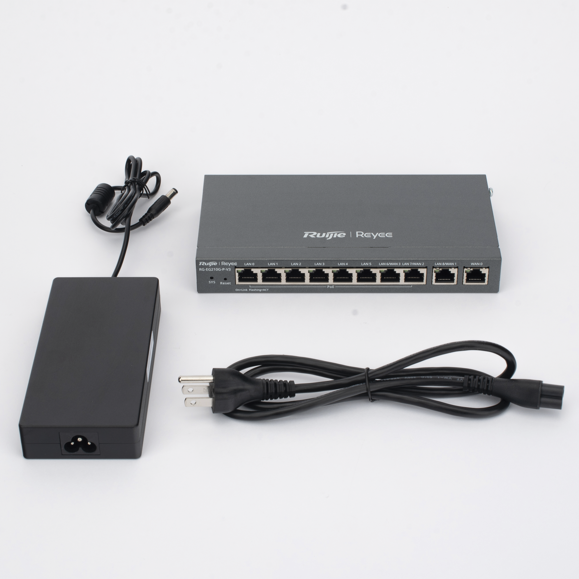 Router Balanceador con Función SD-WAN PoE+ hasta 110w 10 puertos gigabit 8 puertos PoE soporta 4x WAN hasta 200 clientes con desempeño de 1,000 Mbps RUIJIE - Imagen 2
