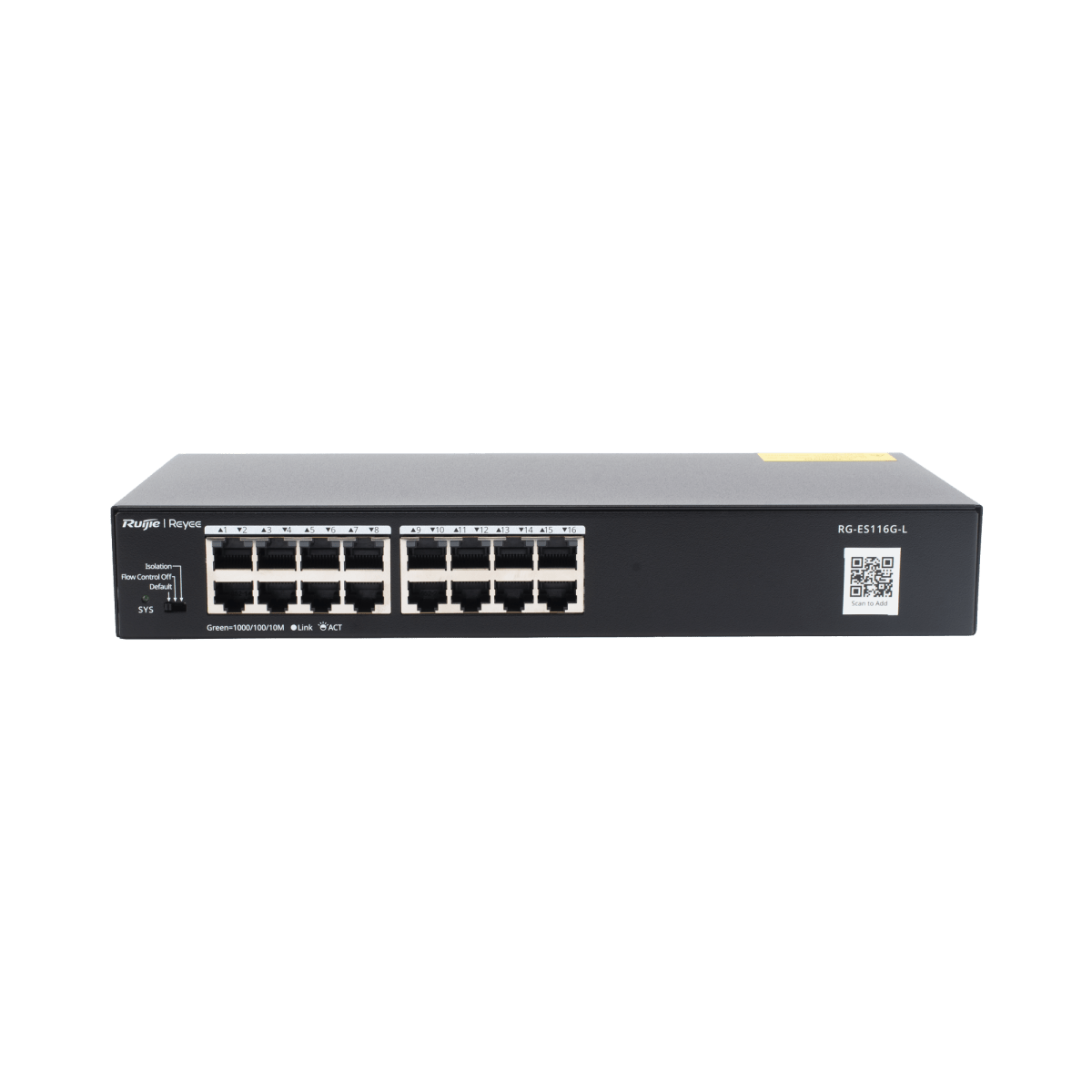 SwitchesRUIJIERG-ES116G-LSwitch No Administrable 16 Puertos Gigabit Visible en Nube Ruijie RG - ES116G - L - SILYMX
