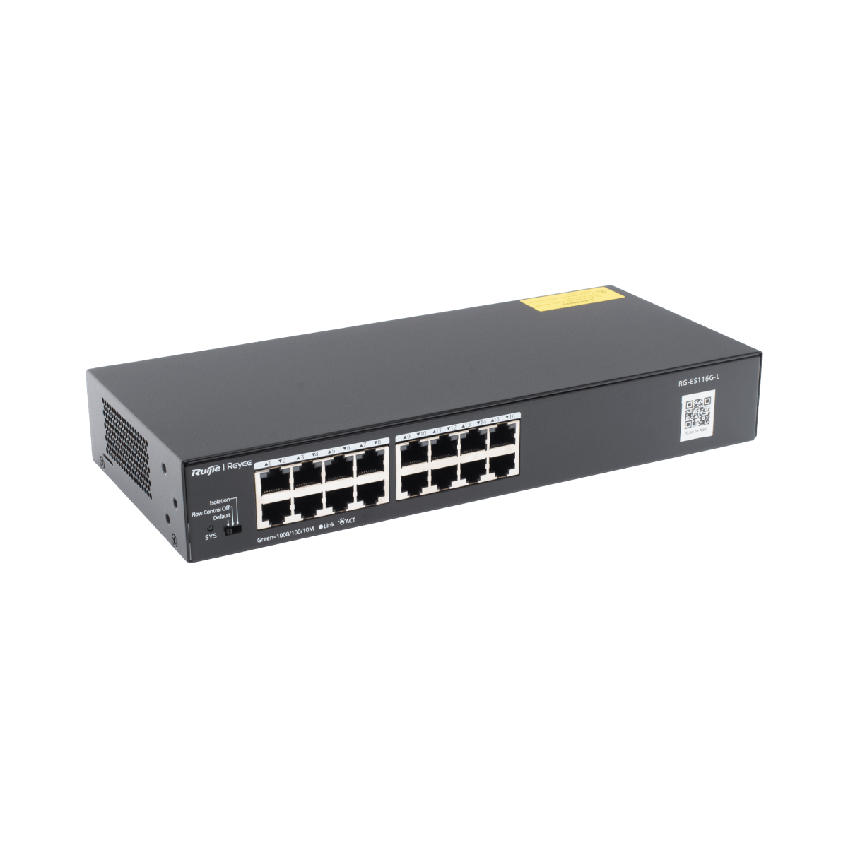 SwitchesRUIJIERG-ES116G-LSwitch No Administrable 16 Puertos Gigabit Visible en Nube Ruijie RG - ES116G - L - SILYMX