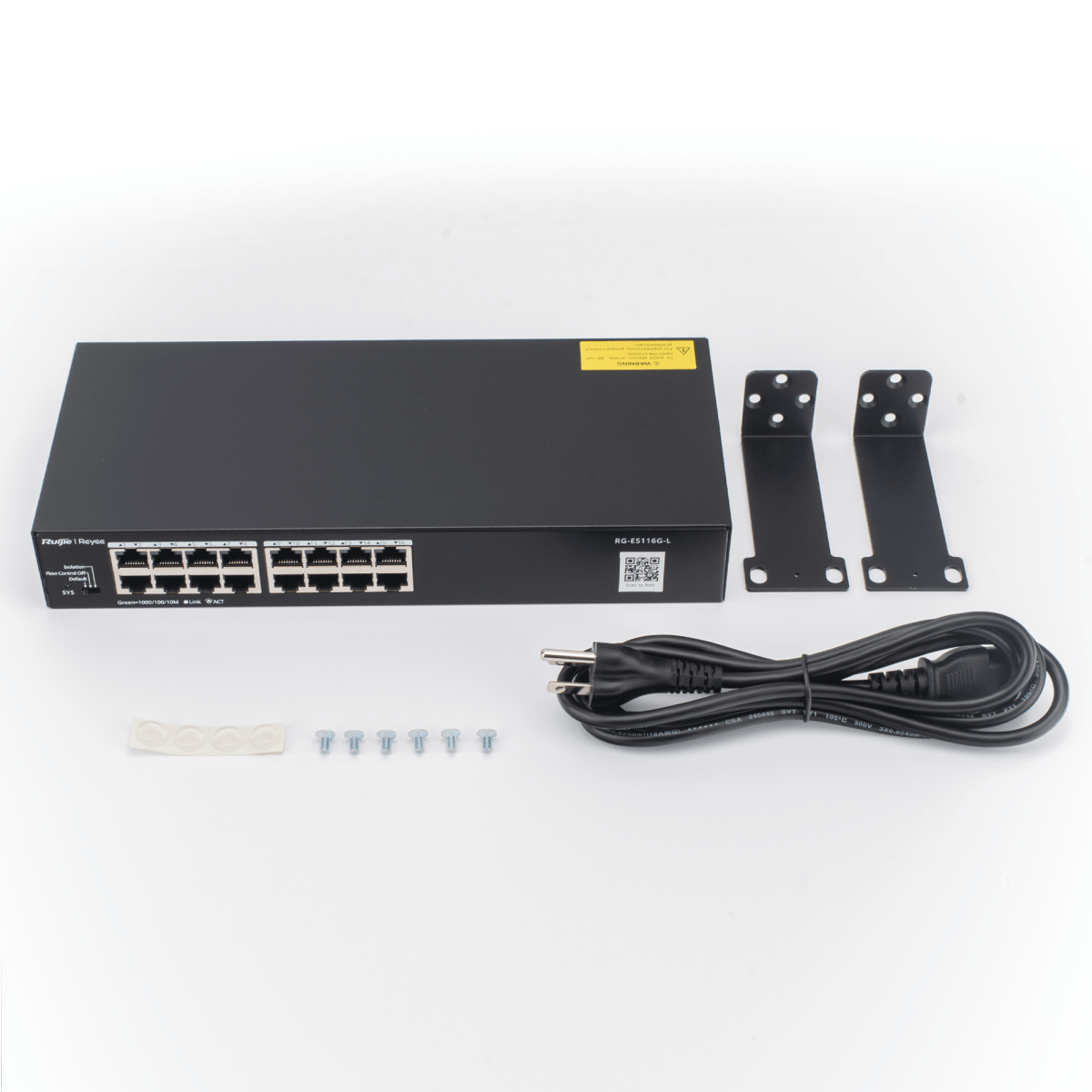 SwitchesRUIJIERG-ES116G-LSwitch No Administrable 16 Puertos Gigabit Visible en Nube Ruijie RG - ES116G - L - SILYMX