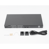 Switches PoERUIJIERG-ES118GS-P-LSwitch No Administrable 18 Puertos Gigabit PoE+ 247W 2 SFP Visible Topología Ruijie RG - ES118GS - P - L - SILYMX