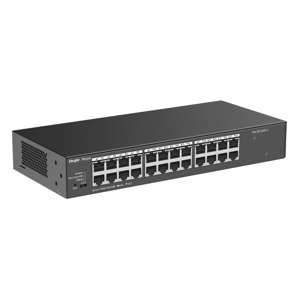 Switch no administrable, con 24 puertos Gigabit, Visible en la Topología RUIJIE - Imagen 1
