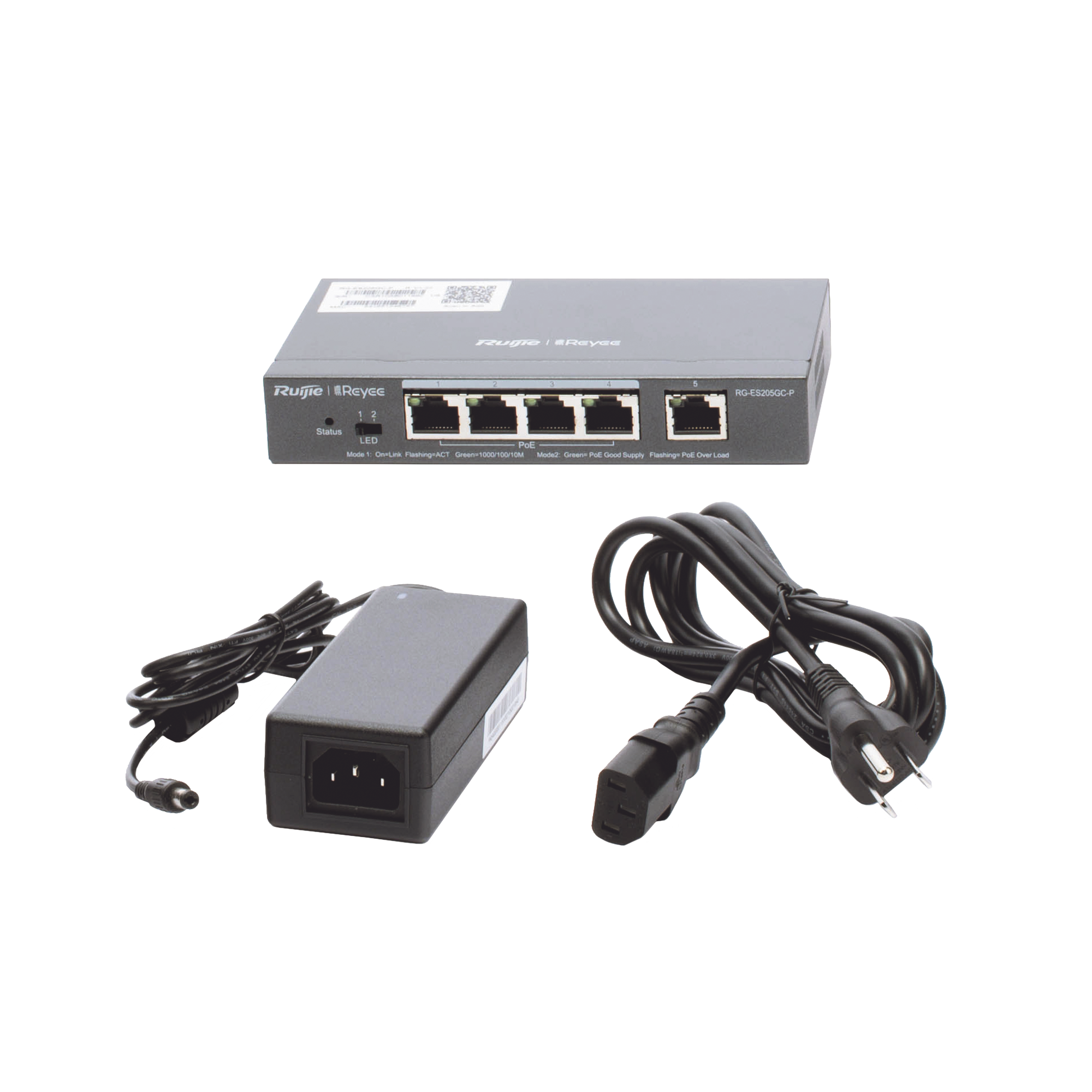 Switch Administrable PoE con 5 puertos Gigabit, 4 PoE 802.3af/at, gestión gratuita desde la nube, 54w RUIJIE - Imagen 5