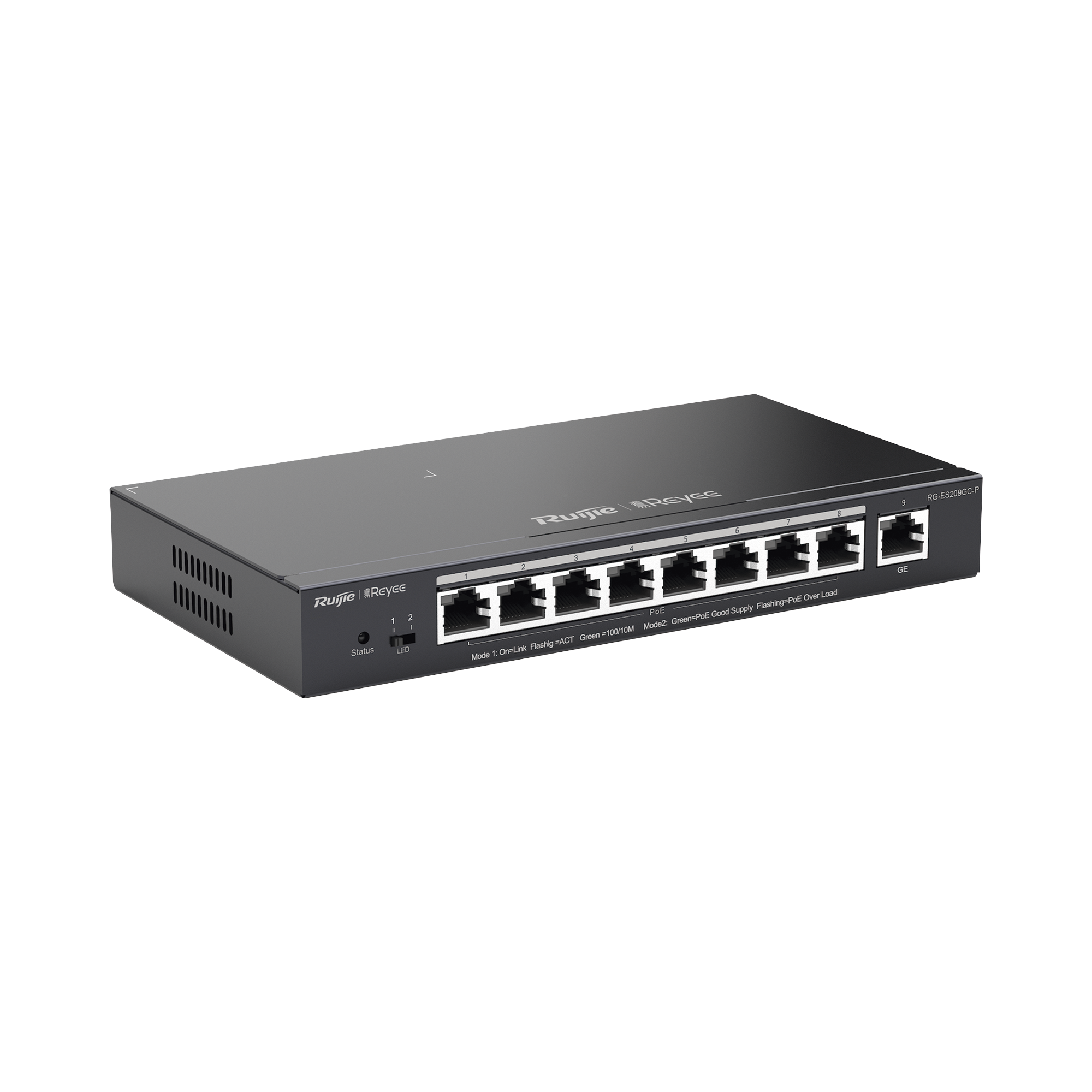 Switch Administrable 8 Puertos PoE+ 802.3af/at Gigabit gestión gratuita desde la nube 120w RUIJIE - Imagen 1