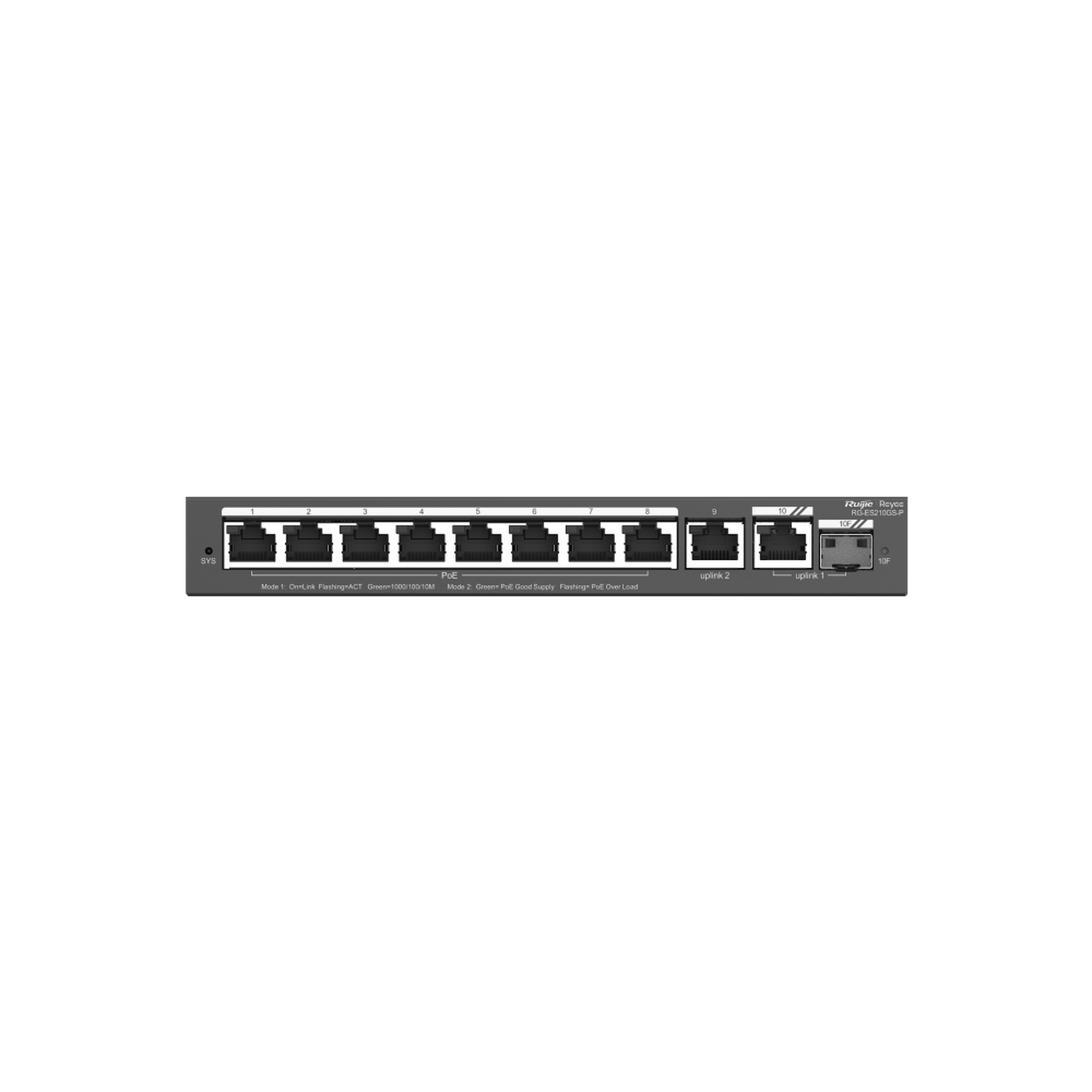 Switch Administrable con 8 puertos Gigabit PoE, 2 Uplinks Gigabit (1 SFP), gestión gratuita desde la nube RUIJIE - Imagen 3