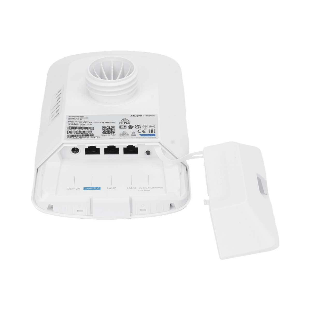 Enlace PtP y PtMPRUIJIERG-EST350GKit Enlace Punto a Punto PtP 5 Km 5GHz AC Wave2 MU - MIMO 2x2 Gigabit Nube Ruijie RG - EST350G - SILYMX