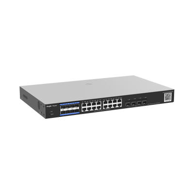 OLT ONT ONURUIJIERG-NBF5200M-8FS16GT4XSOLT Switch Hibrido Capa 3 8 PON GPON 16 Gigabit 4 SFP+ 10G 256 ONUs Ruijie RG - NBF5200M - 8FS16GT4XS - SILYMX