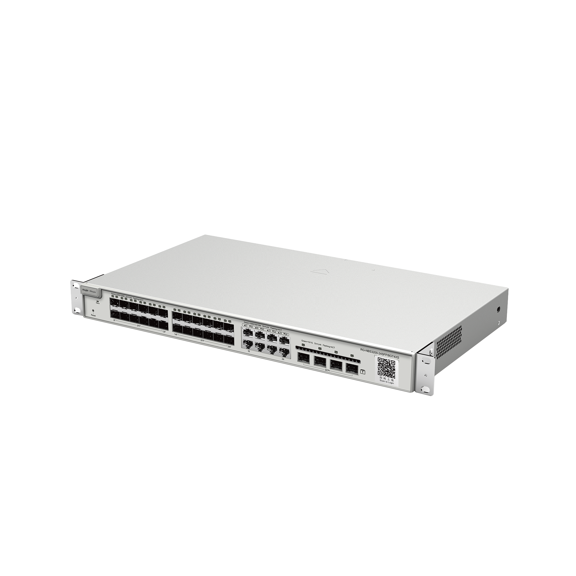 Switch administrable Capa 2+ Plus, 24 puertos SFP con 8 puertos Ethernet Gigabit y 4 SFP+ gestión en la nube RUIJIE - Imagen 1