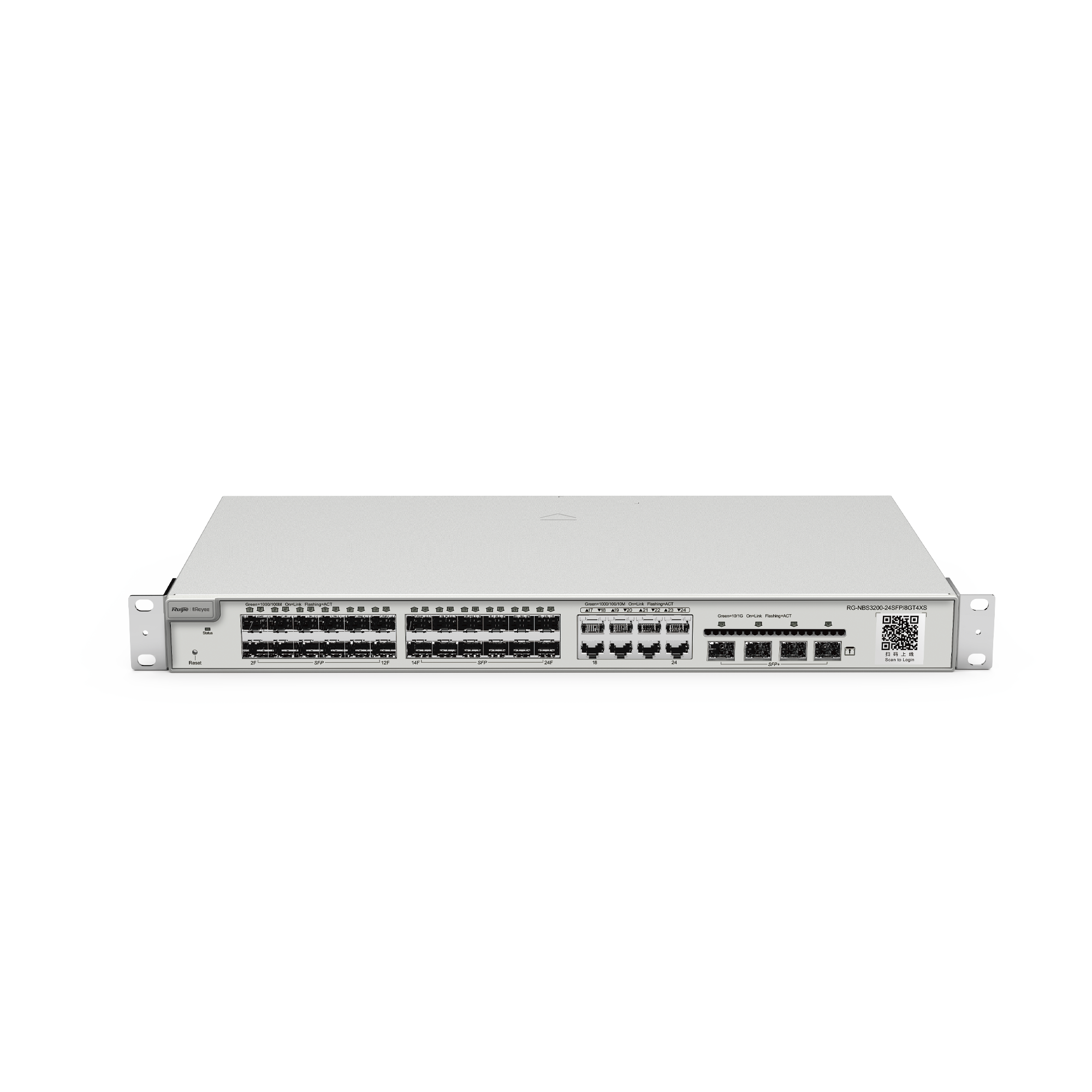 Switch administrable Capa 2+ Plus, 24 puertos SFP con 8 puertos Ethernet Gigabit y 4 SFP+ gestión en la nube RUIJIE - Imagen 2