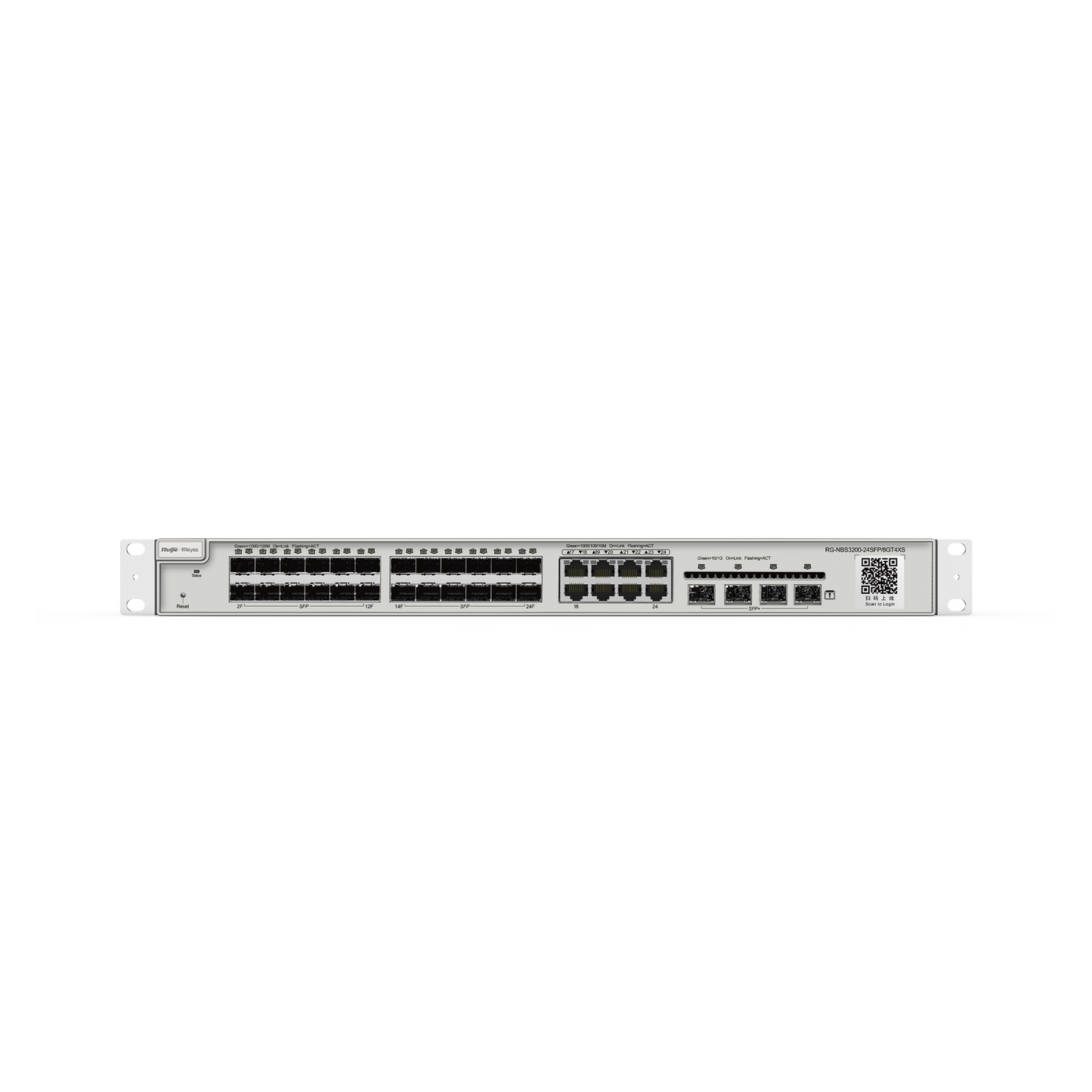 Switch administrable Capa 2+ Plus, 24 puertos SFP con 8 puertos Ethernet Gigabit y 4 SFP+ gestión en la nube RUIJIE - Imagen 3