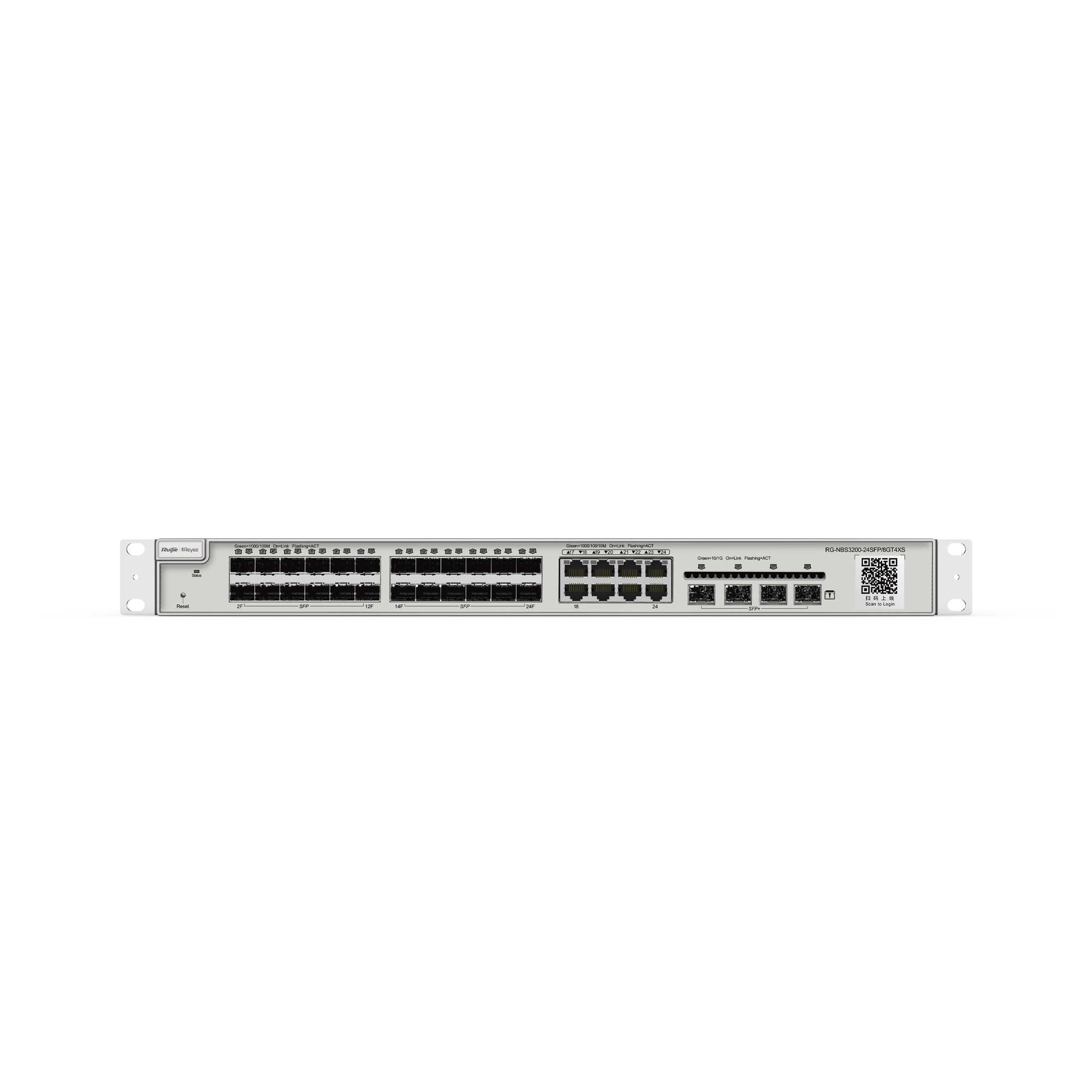Switch administrable Capa 2+ Plus, 24 puertos SFP con 8 puertos Ethernet Gigabit y 4 SFP+ gestión en la nube RUIJIE - Imagen 3