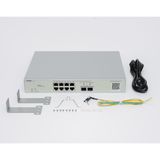 Switches PoERUIJIERG-NBS3300-8MG2XS-PSwitch Administrable Capa 2 8 Puertos 2.5G Multi - Gigabit PoE+ 240W 2 SFP+ 10G Cloud WiFi 6/7 Ruijie RG - NBS3300 - 8MG2XS - P - SILYMX