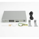 RUIJIERG-NBS5300-8MG2XS-UPSwitch Multi - Gigabit PoE++ 370W 802.3bt Capa 3 Administrable Cloud, Diseñado Para Access Points WiFi 6/7 - SILYMX