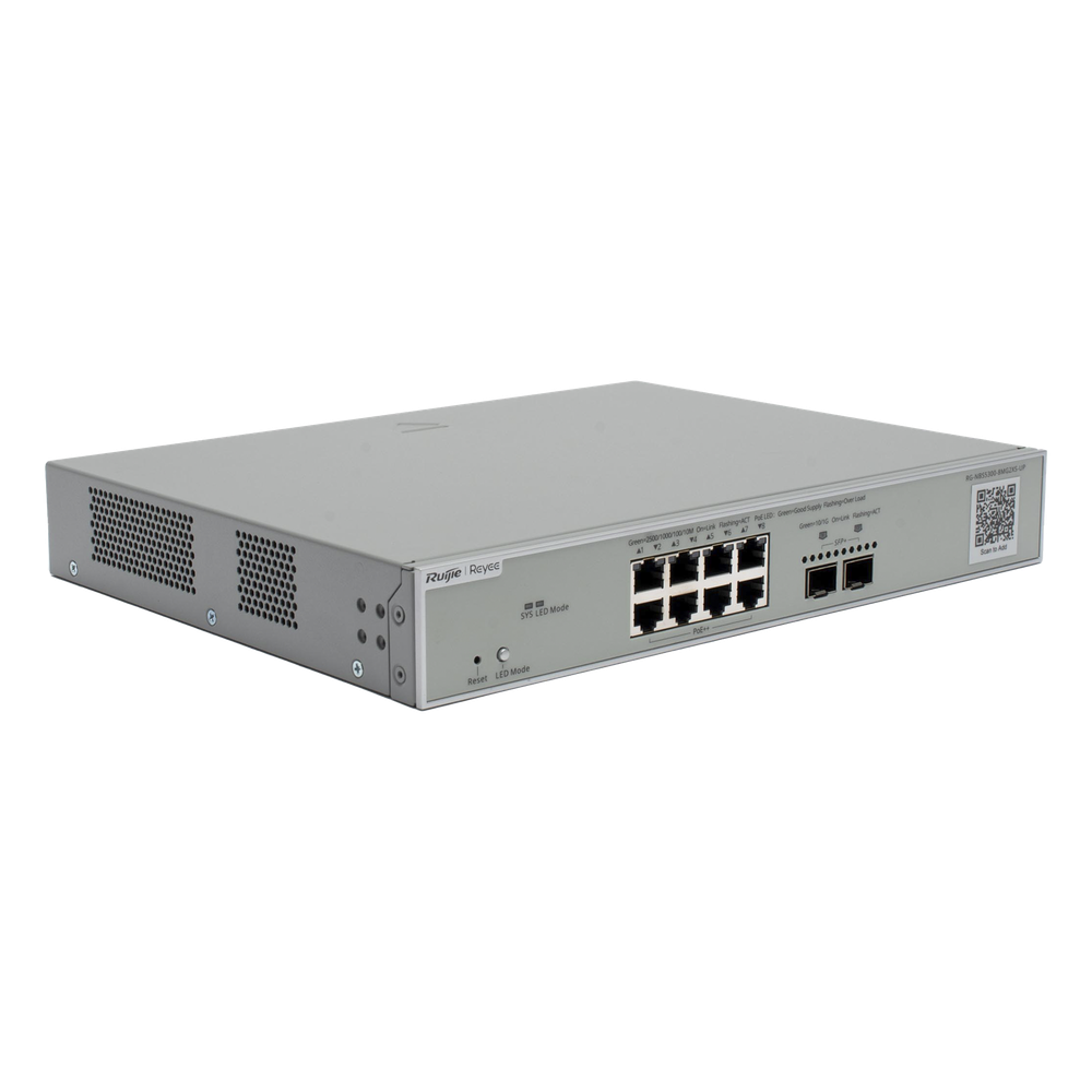 Switch Multi-Gigabit PoE++ 370W 802.3bt Capa 3 Administrable Cloud, Diseñado Para Access Points WiFi 6/7 RUIJIE - Imagen 4
