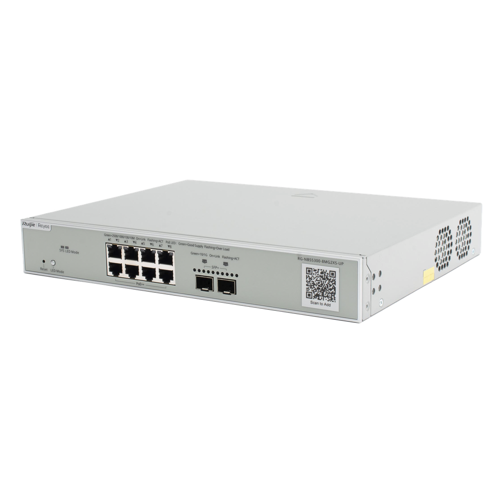 Switch Multi-Gigabit PoE++ 370W 802.3bt Capa 3 Administrable Cloud, Diseñado Para Access Points WiFi 6/7 RUIJIE - Imagen 5