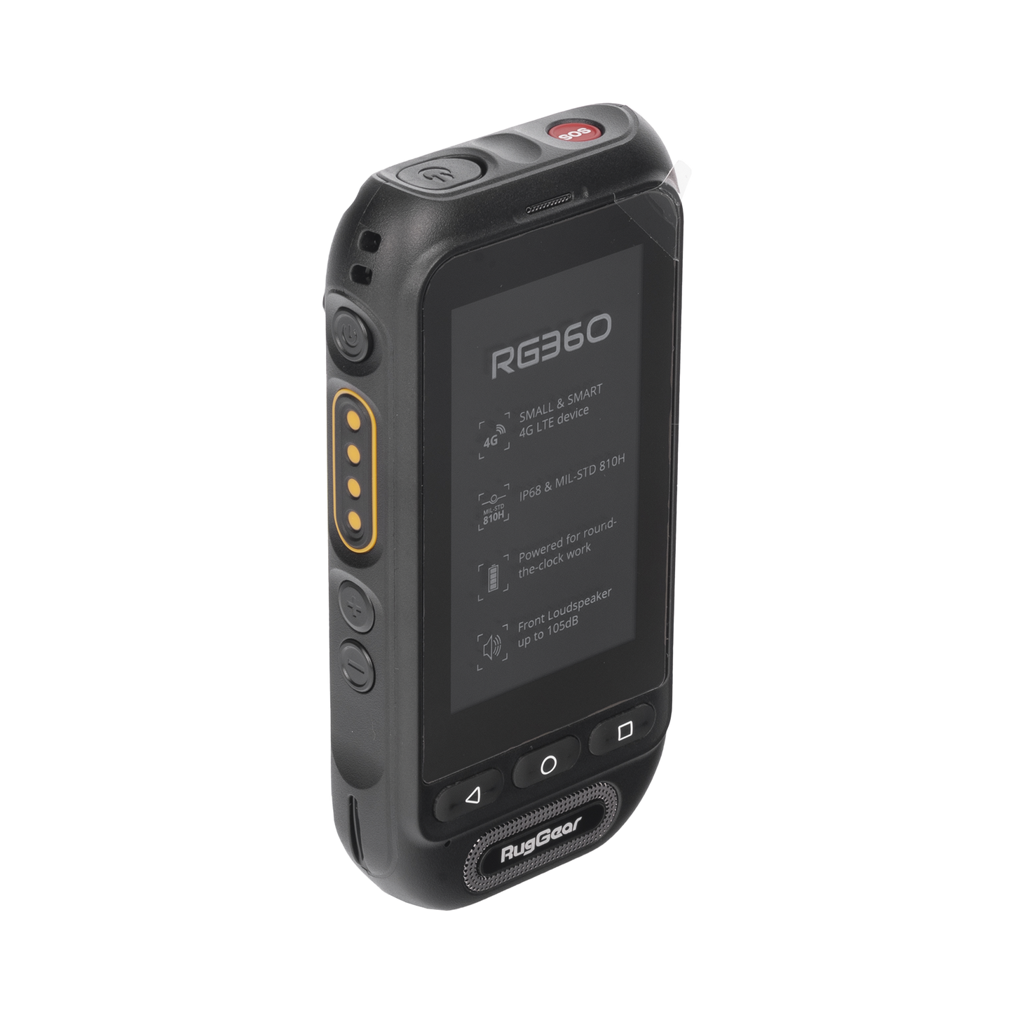 Radio PoC LTE RugGear RG360 / Altavoz 2W 105 dB / 3GPP Mission-Critical PTT / IP68 y MIL-STD-810H / Batería Extraíble 3000 mAh / 197 g / Multi APN - Imagen 1