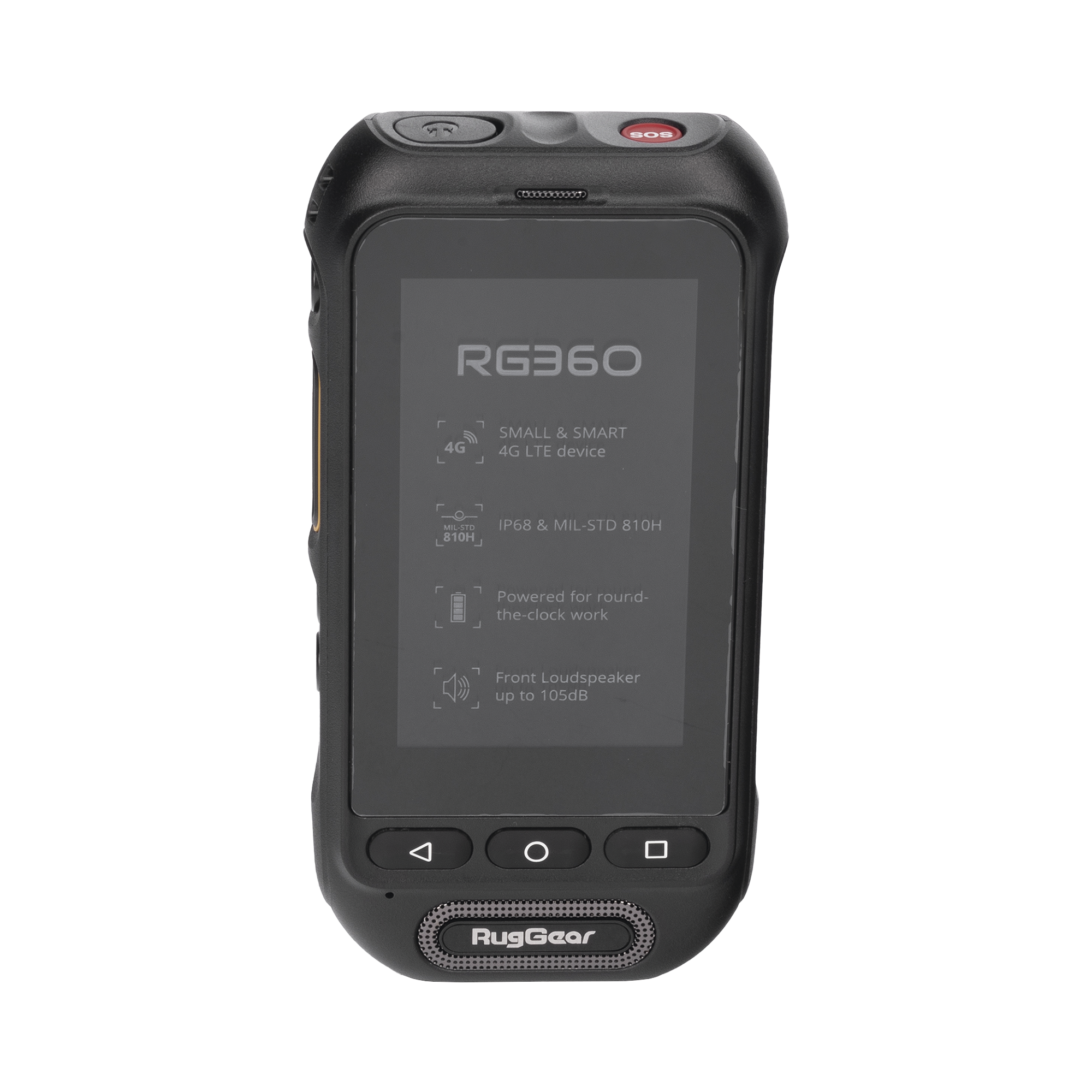 Radio PoC LTE RugGear RG360 / Altavoz 2W 105 dB / 3GPP Mission-Critical PTT / IP68 y MIL-STD-810H / Batería Extraíble 3000 mAh / 197 g / Multi APN - Imagen 4