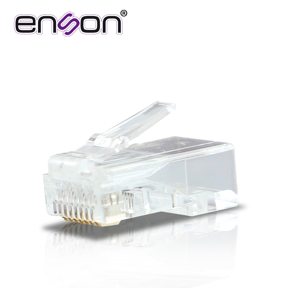 Conector Rj45 Para Cable Utp Cat6 Enson Rj45-cat6 De 8 Pines, Velocidad De Hasta 1000mbps - Imagen 1