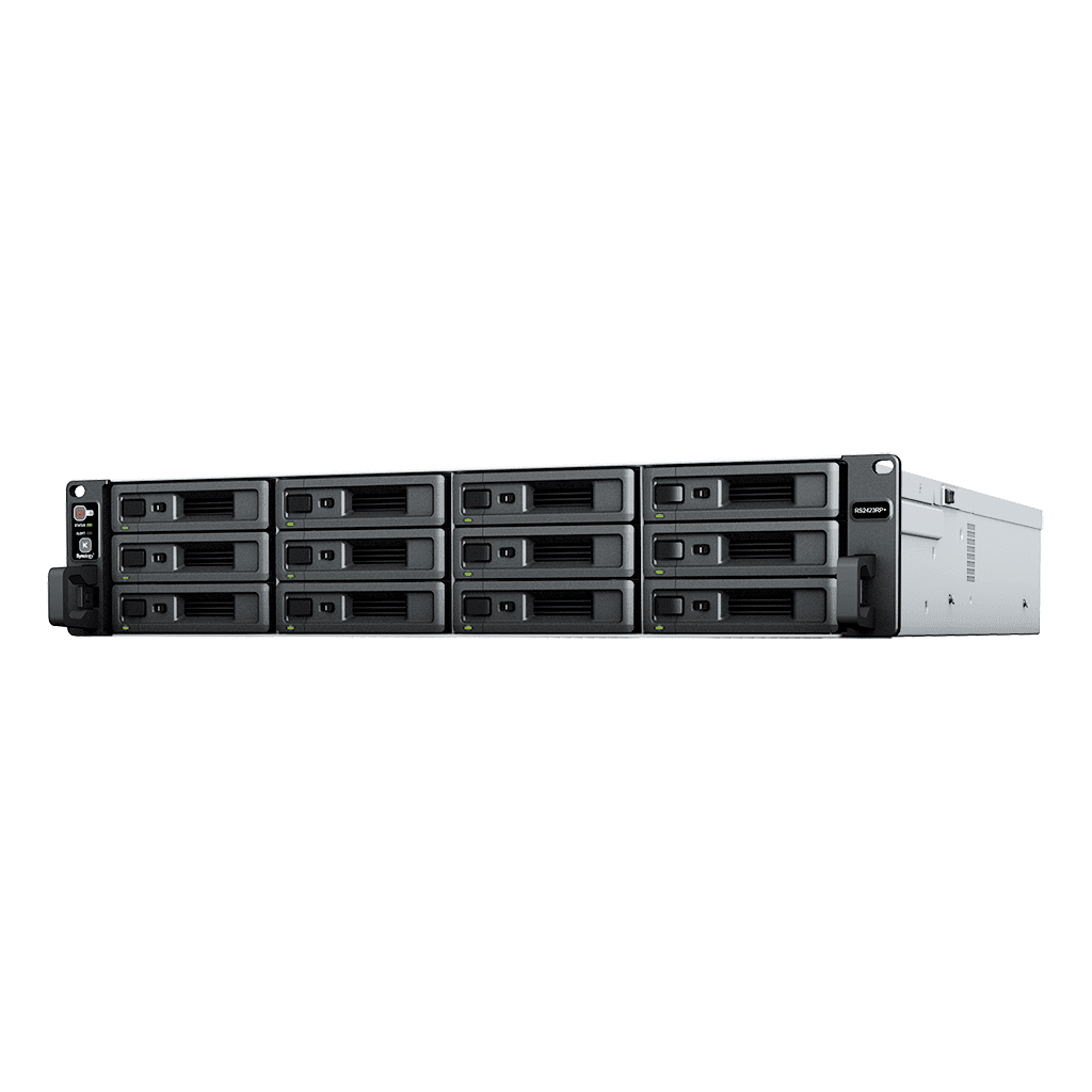 Servidor NASSYNOLOGYRS2423RP+Servidor NAS RackStation 12 Bahías 2U 432TB 10GbE Fuentes Duales Synology RS2423RP+ - SILYMX