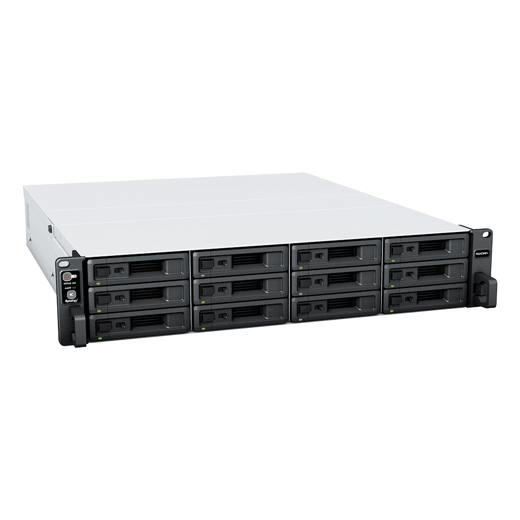 Servidor NASSYNOLOGYRS2423RP+Servidor NAS RackStation 12 Bahías 2U 432TB 10GbE Fuentes Duales Synology RS2423RP+ - SILYMX