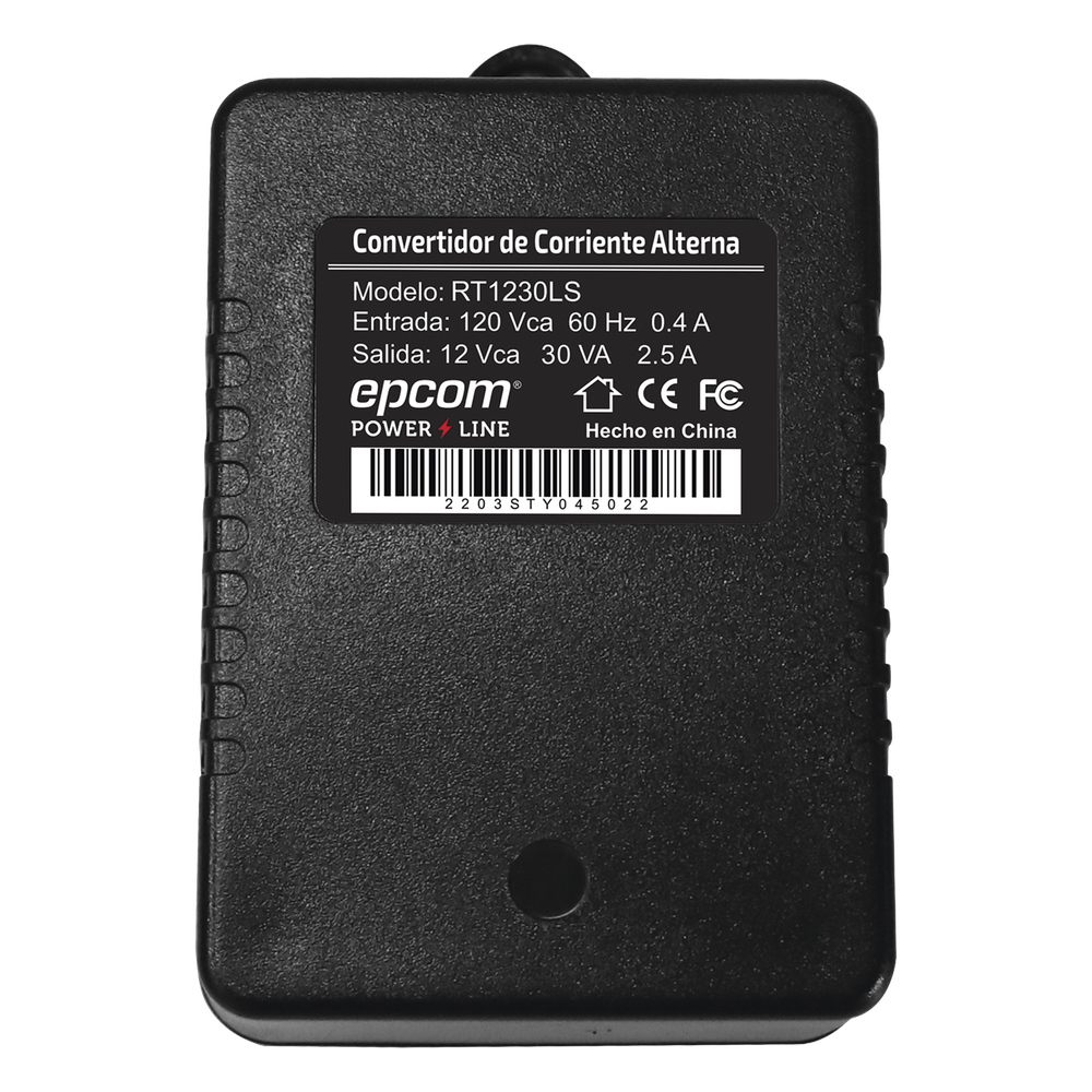 Transformador de Pared 12 VCA 30 VA Entrada 120 VCA 60 Hz Compacto EPCOM POWERLINE RT1230LS - Imagen 2