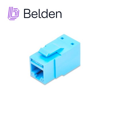 Conector Modular Jack Rj45 Cat6 Estilo Keyconnect Azul Esquema De Cableado T568a/b Uso Interior Calibre Del Conductor 23-24 Awg BELDEN - Imagen 1