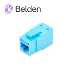 Conector Modular Jack Rj45 Cat6 Estilo Keyconnect Azul Esquema De Cableado T568a/b Uso Interior Calibre Del Conductor 23-24 Awg BELDEN - Imagen 1