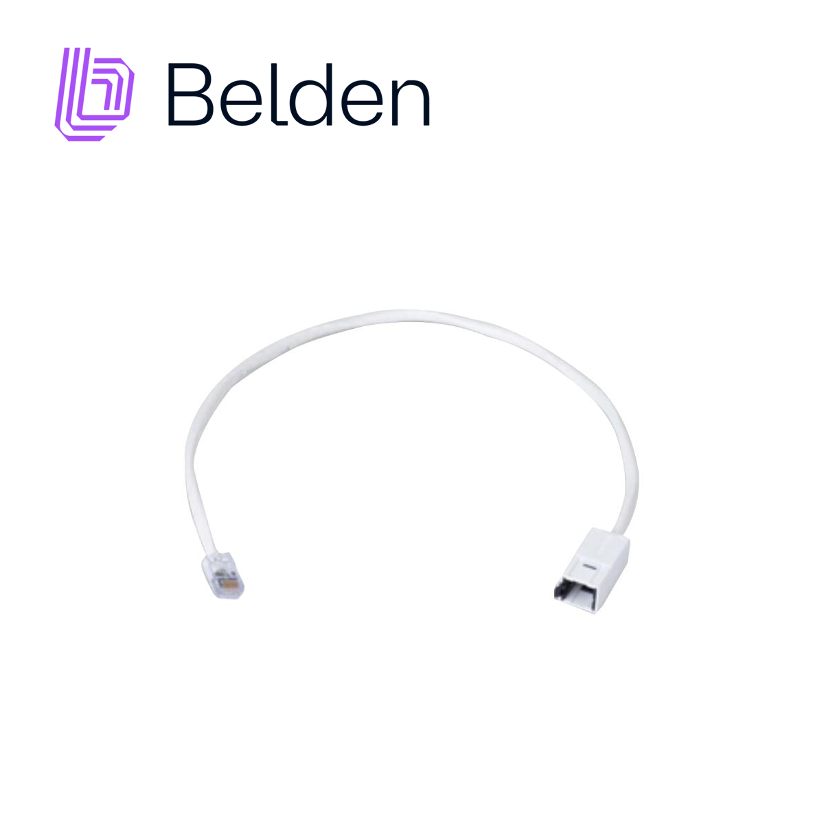 Adaptador RJ-45 Macho Hembra Cat6 46cm Blanco Belden RVAFFPUEW18-S1 Extension Red Ethernet - Imagen 2