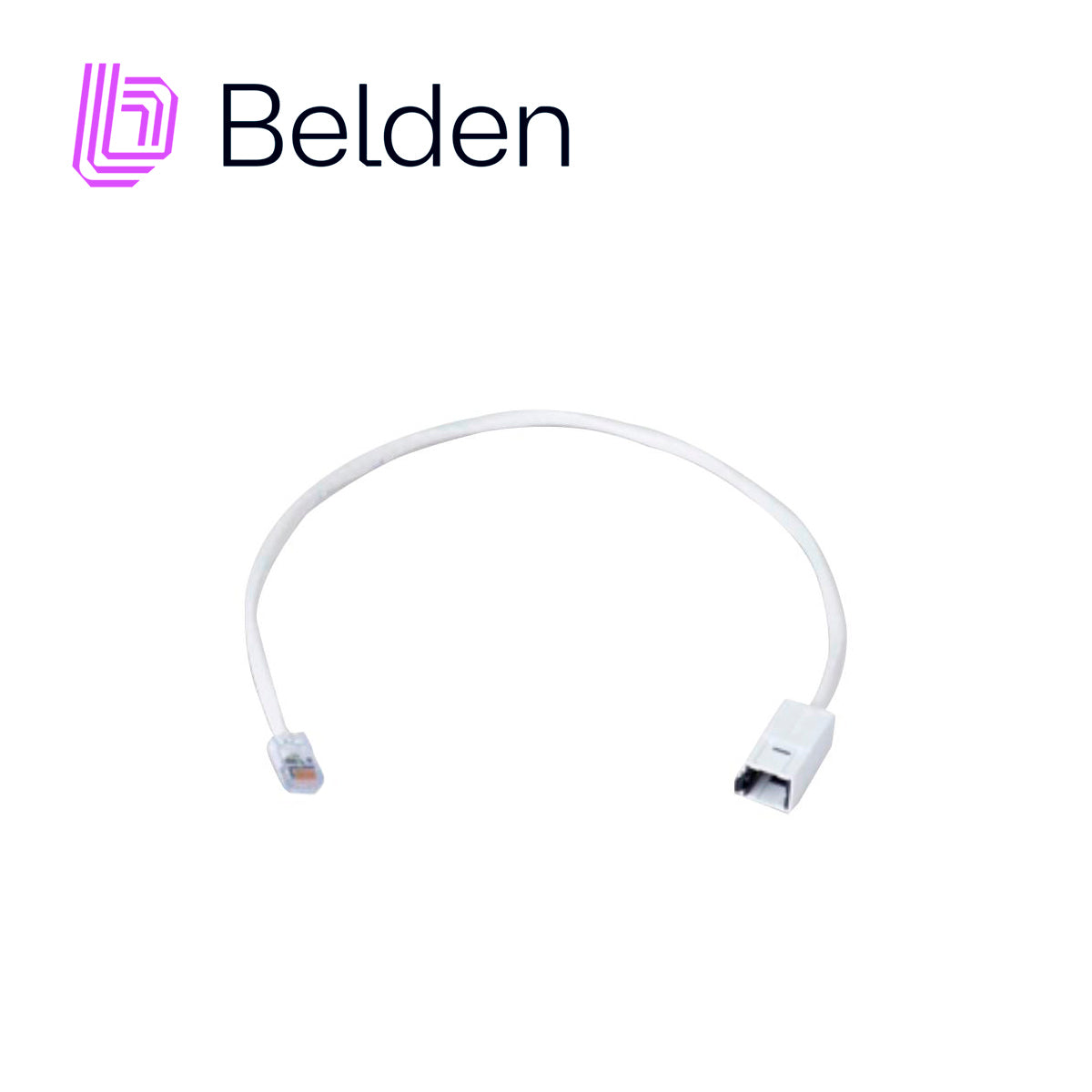 Adaptador RJ-45 Macho Hembra Cat6 46cm Blanco Belden RVAFFPUEW18-S1 Extension Red Ethernet - Imagen 3