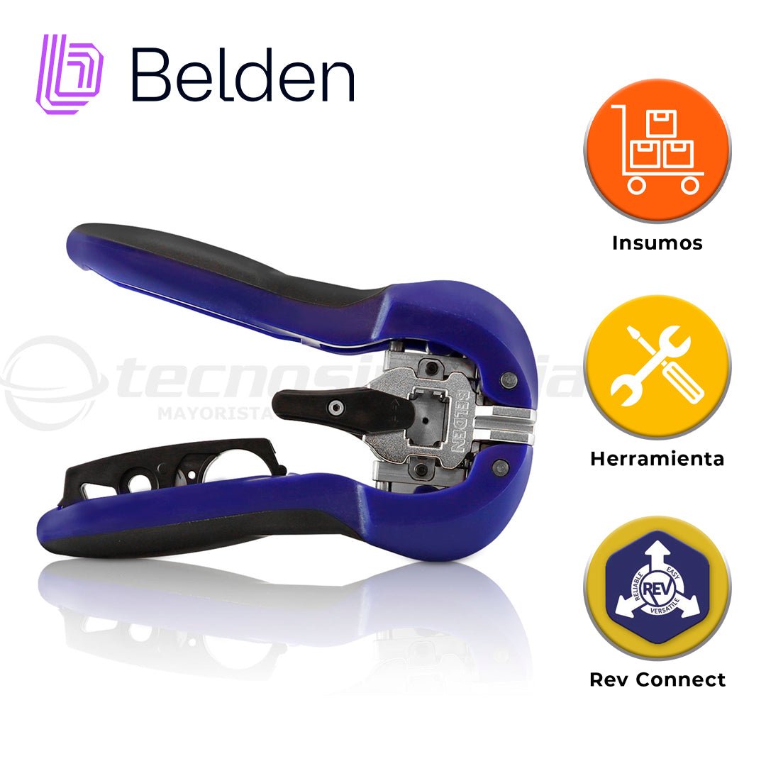 Herramientas para RedesBELDENRVUTT01Herramienta de Terminación Universal REVConnect Jacks y Plugs Profesional Belden RVUTT01 - SILYMX