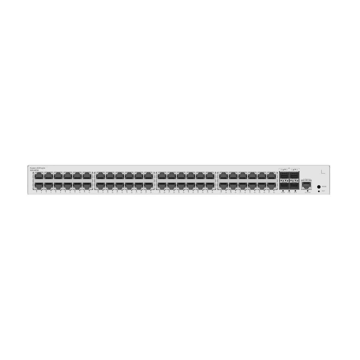 Switches PoEHUAWEIS220-48P4SSwitch Administrable Capa 2 48 Puertos Gigabit PoE+ 380W 4 SFP HUAWEI S220 - 48P4S - SILYMX