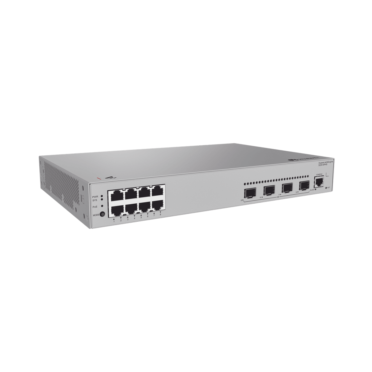 Switches PoEHUAWEIS220-8P4SSwitch Administrable Capa 2 8 Puertos PoE+ Gigabit 4 SFP 125W Huawei S220 - 8P4S - SILYMX