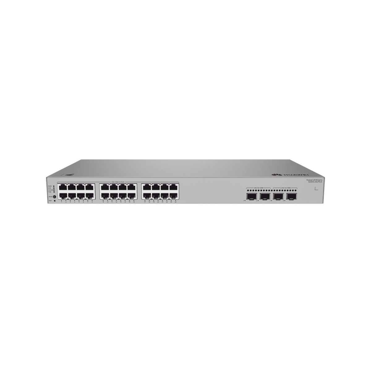 Switches PoEHUAWEIS220S-24LP4JXSwitch Administrable Capa 2 24 Puertos Gigabit PoE+ 195W 2 SFP 2.5G 2 SFP+ HUAWEI S220S - 24LP4JX - SILYMX